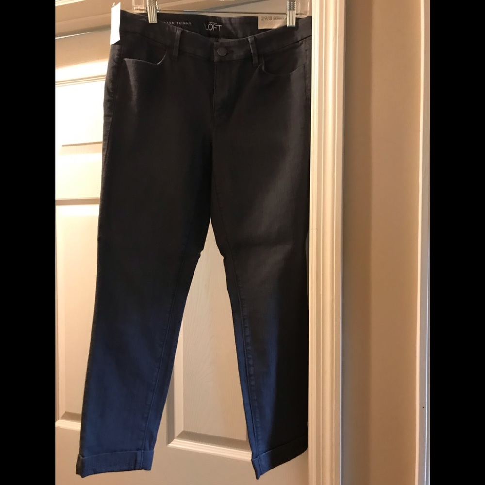 Loft Modern skinny ankle stretchy jeans